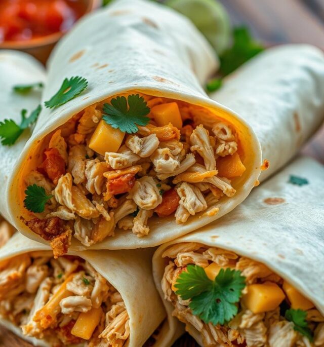 BURRITOS DE POLLO Y QUESO