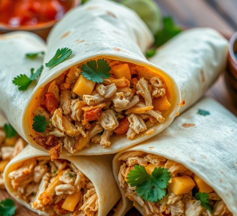 BURRITOS DE POLLO Y QUESO