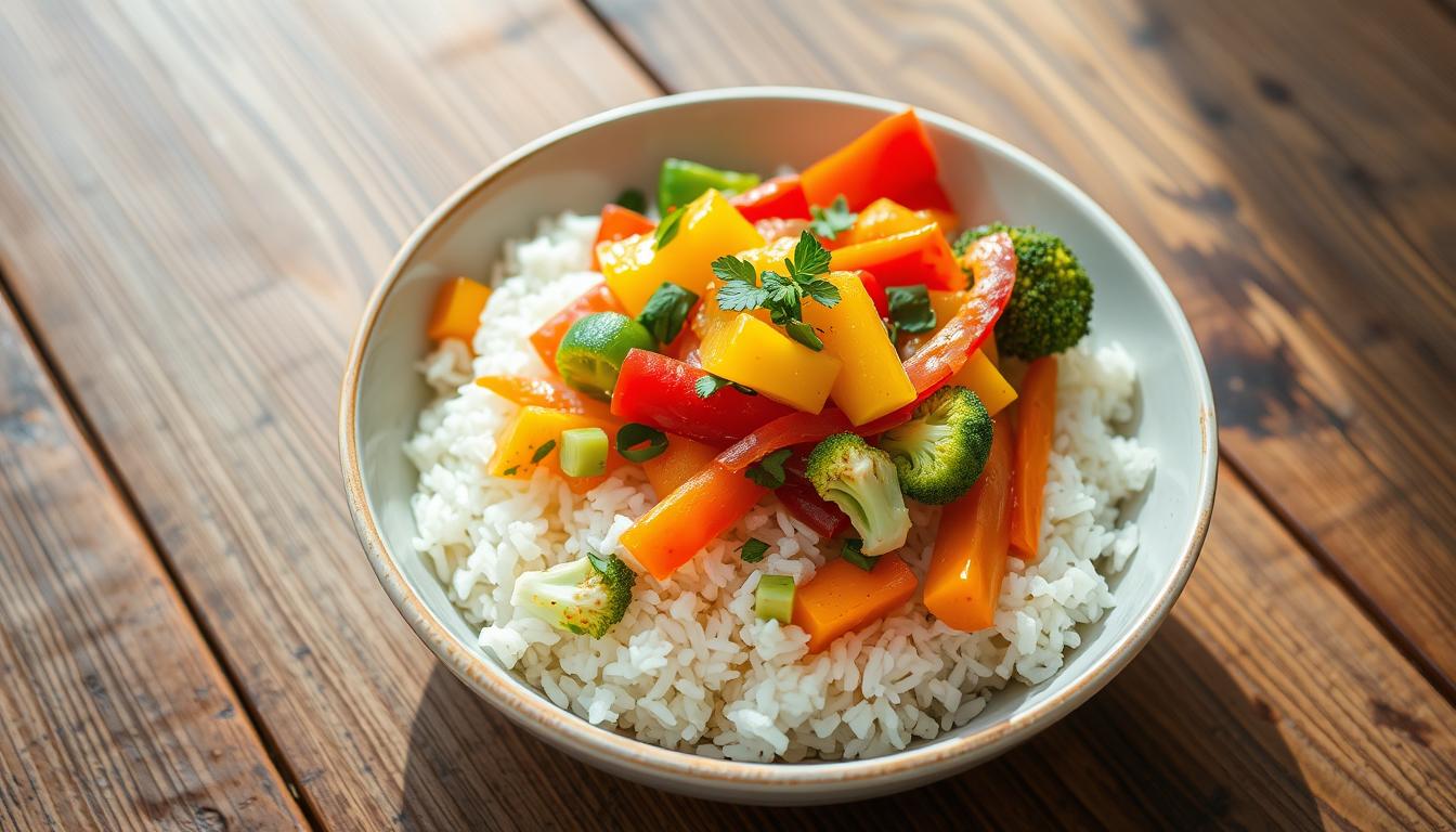 Bowl de arroz con verduras