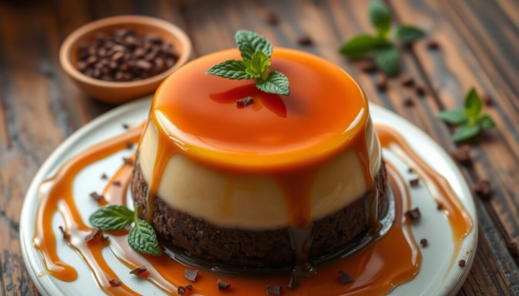 Chocoflan con caramelo