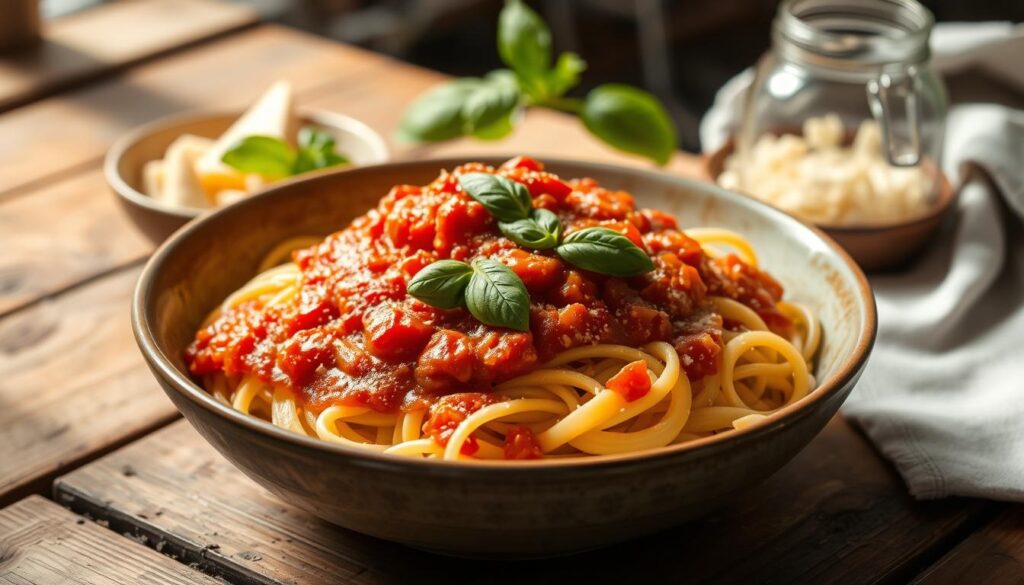 Pasta con salsa de tomate