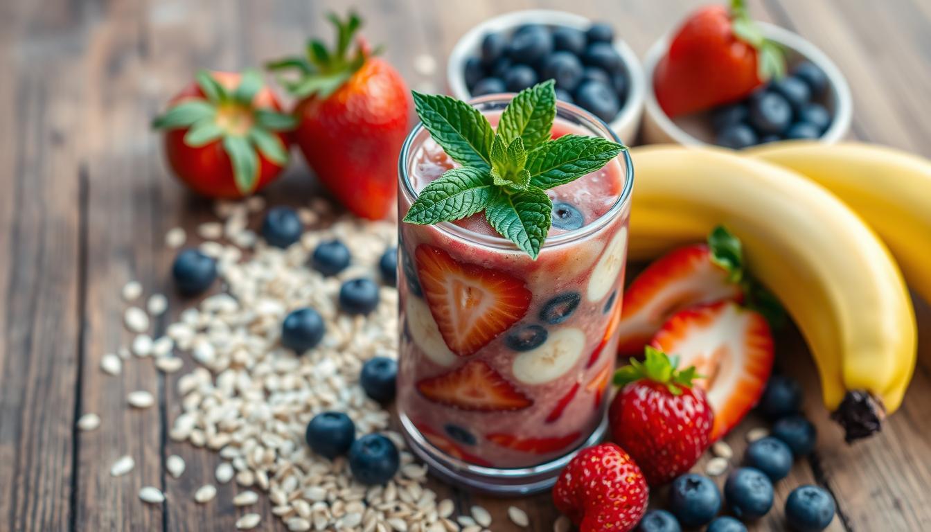 Smoothie de frutas y avena